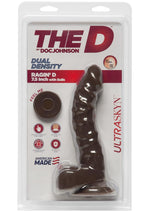 Load image into Gallery viewer, The D Ragin D Ultraskyn Dildo with Balls - Black/Chocolate - 7.5in
