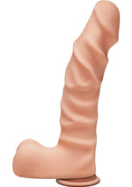 Load image into Gallery viewer, The D Ragin D Ultraskyn Dildo with Balls - Vanilla - 9in
