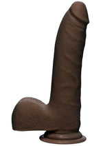 Load image into Gallery viewer, The D Realistic D Ultraskyn Slim Dildo with Balls - Black/Chocolate - 7in
