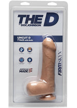 Load image into Gallery viewer, The D Uncut D Firmskyn Dildo with Balls - Flesh/Vanilla - 7in
