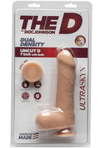 Load image into Gallery viewer, The D Uncut D Ultraskyn Dildo with Balls - Flesh/Vanilla - 7in
