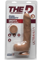 Load image into Gallery viewer, The D Uncut D Ultraskyn Dildo with Balls - Caramel - 9in

