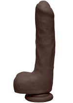 Load image into Gallery viewer, The D Uncut D Ultraskyn Dildo with Balls - Chocolate - 9in
