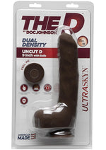 Load image into Gallery viewer, The D Uncut D Ultraskyn Dildo with Balls - Chocolate - 9in
