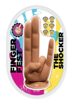 Load image into Gallery viewer, The Finger Fest The Shocker Silicone Dildo - Caramel