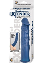 Load image into Gallery viewer, The Greatest Extender Silicone Penis Sleeve - Blue - 7.5in
