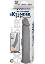 Load image into Gallery viewer, The Greatest Extender Silicone Penis Sleeve - Gray/Grey - 7.5in
