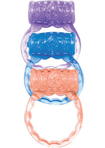 Load image into Gallery viewer, The Macho Three Ring Set Vibrating Cock Ring - Assorted Color/Assorted Colors
