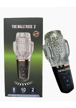 Load image into Gallery viewer, The Male Rose 2 Rechargeable Sucking Masturbator - Black/Clear