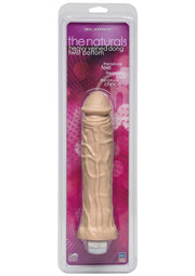 The Naturals Heavy Veined Thin Dildo - Flesh/Vanilla - 8in