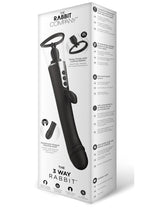Load image into Gallery viewer, The Rabbit Company The 3 Way Rabbit Rechargeable Silicone Triple Stimulating Vibrator - Black
