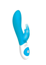 Load image into Gallery viewer, The Come Hither Rabbit Rechargeable Silicone G-Spot Vibrator - Blue
