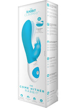 Load image into Gallery viewer, The Come Hither Rabbit Rechargeable Silicone G-Spot Vibrator - Blue
