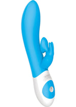 Load image into Gallery viewer, The Kissing Rabbit Rechargeable Silicone Vibrator with Clitoral Suction - Blue
