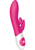 Load image into Gallery viewer, The Kissing Rabbit Rechargeable Silicone Vibrator with Clitoral Suction - Hot Pink/Pink
