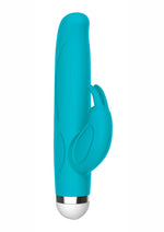 Load image into Gallery viewer, The Mini Rabbit Rechargeable Silicone Vibrator - Blue - Small
