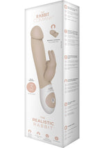 Load image into Gallery viewer, The Realistic Rabbit Rechargeable Silicone Triple Vibrator - Cream/Tan
