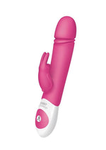 Load image into Gallery viewer, The Thrusting Rabbit Rechargeable Silicone Vibrator with Clitoral Stimulation
