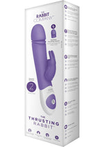 Load image into Gallery viewer, The Thrusting Rabbit Rechargeable Silicone Vibrator with Clitoral Stimulation - Purple
