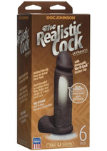 Load image into Gallery viewer, The Realistic Cock Ultraskyn Dildo - Black/Chocolate - 6in
