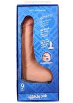 Load image into Gallery viewer, The Realistic Cock with Balls Ultraskyn Squirting with Removable Vac-U-Lock Suction Cup - Vanilla - 9.5in
