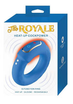 Load image into Gallery viewer, The Royale Heat-Up Cockpower Silicone Rechargeable Cock Ring - Blue

