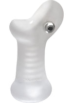 Load image into Gallery viewer, The Super Sucker 2.0 Ultraskyn Vibrating Masturbator with Bullet - Clear/White
