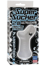 Load image into Gallery viewer, The Super Sucker 2.0 Ultraskyn Vibrating Masturbator with Bullet - Clear/White
