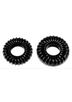 Load image into Gallery viewer, The Xplay Mixed Pack Ribbed Ring and Ribbed Ring Slim - Black - 2 Pack
