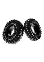 Load image into Gallery viewer, The Xplay Pf Blend Premium Stretch Ribbed Ring Slim - Black - 2 Pack
