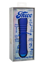 Load image into Gallery viewer, Thicc Chubby Thrusting Rechargeable Silicone Wand - Purple