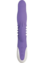 Load image into Gallery viewer, Thick and Thrust Bunny Rechargeable Silicone Rabbit Vibrator with Length Thrusting and Girth Expanding Action
