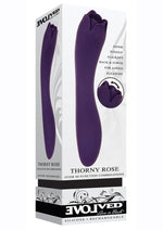 Load image into Gallery viewer, Thorny Rose Rechargeable Silicone Dual-End Vibrator - Purple
