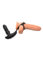 Load image into Gallery viewer, Thunder Plugs Rechargeable 10x Thrusting Silicone Vibrator with Cock and Ball Strap
