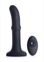 Load image into Gallery viewer, Thunder Plugs Sliding Shaft Silicone Rechargeable Anal Plug with Remote Control - Black
