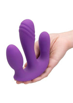 Load image into Gallery viewer, Together Blended Pleasure Rechargeable Silicone Triple Pronged Vibrator with Remote Control
