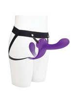 Load image into Gallery viewer, Together Lock-In Dual-Ended Vibrating Rechargeable Strap-On and Harness - Purple - Set