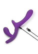 Load image into Gallery viewer, Together Lock-In Dual-Ended Vibrating Rechargeable Strap-On and Harness