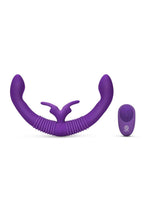 Load image into Gallery viewer, Together Toy Silicone Rechargeable Echo Function Vibrator For Couples with Remote Control - Purple
