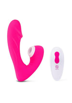 Load image into Gallery viewer, Together Toys Internal Kisses Silicone Rechargeable Dual Stimulation Vibrator with Remote Control - Pink
