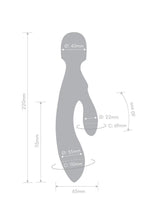 Load image into Gallery viewer, Together Tri Delight Dual-Ended Rechargeable Silicone Triple Stim Wand and Rabbit Vibrator
