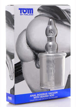 Load image into Gallery viewer, Tom Of Finland Anal Rosebud Vacuum W/Beaded Rod - Clear