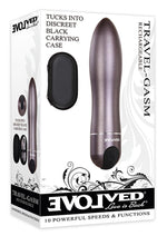 Load image into Gallery viewer, Travel Gasm Rechargeable Bullet - Grey/Gun Metal/Metal
