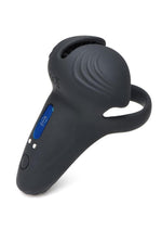 Load image into Gallery viewer, Trinity Men 10x Silicone Cock and Ball Ring with Taint Stim and Remote Control - Black
