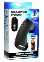 Load image into Gallery viewer, Trinity Men 7x G-Shaft Silicone Rechargeable Cock Ring with Remote Control - Black
