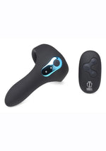 Load image into Gallery viewer, Trinity Men 7x Rechargeable Silicone Cock Ring with Taint Stimulator and Remote Control
