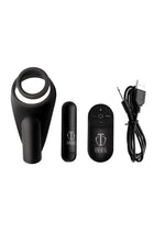 Load image into Gallery viewer, Trinity Men Silicone Rechargeable C-Ring with Vibrating Taint Stimulator and Remote Control
