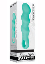 Load image into Gallery viewer, Triple Teaser Silicone Rechargeable Triple Motor Vibrator - Aqua/Teal
