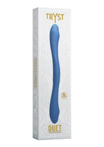 Load image into Gallery viewer, Tryst Duet Rechargeable Silicone Double End Vibrator with Remote Control - Blue
