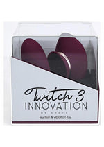Load image into Gallery viewer, Twitch 3 Silicone Rechargeable Suction and Tongue Vibrator - Burgundy/Red
